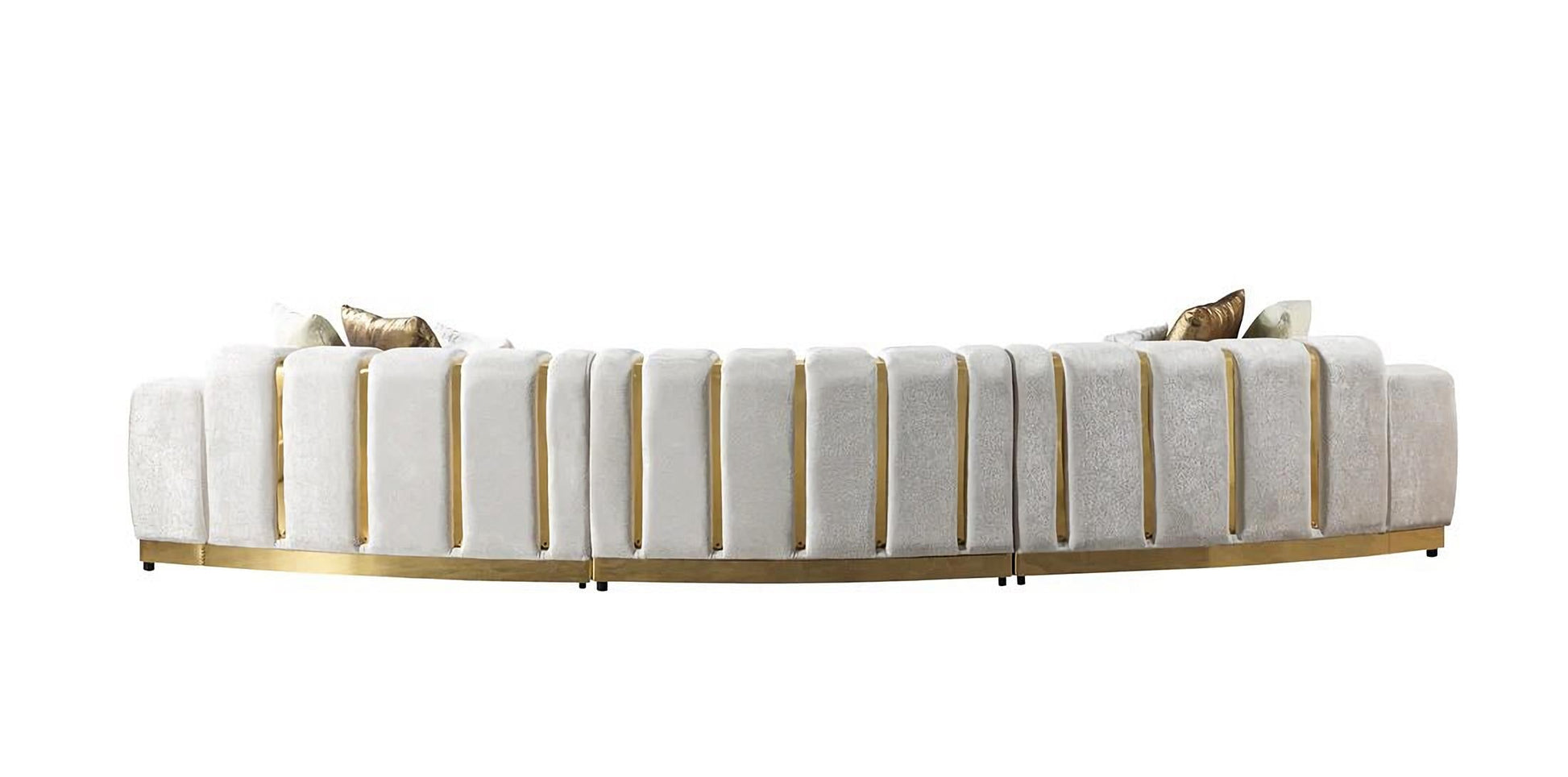Michelle Velvet 3-Piece Curved 165" Sectional