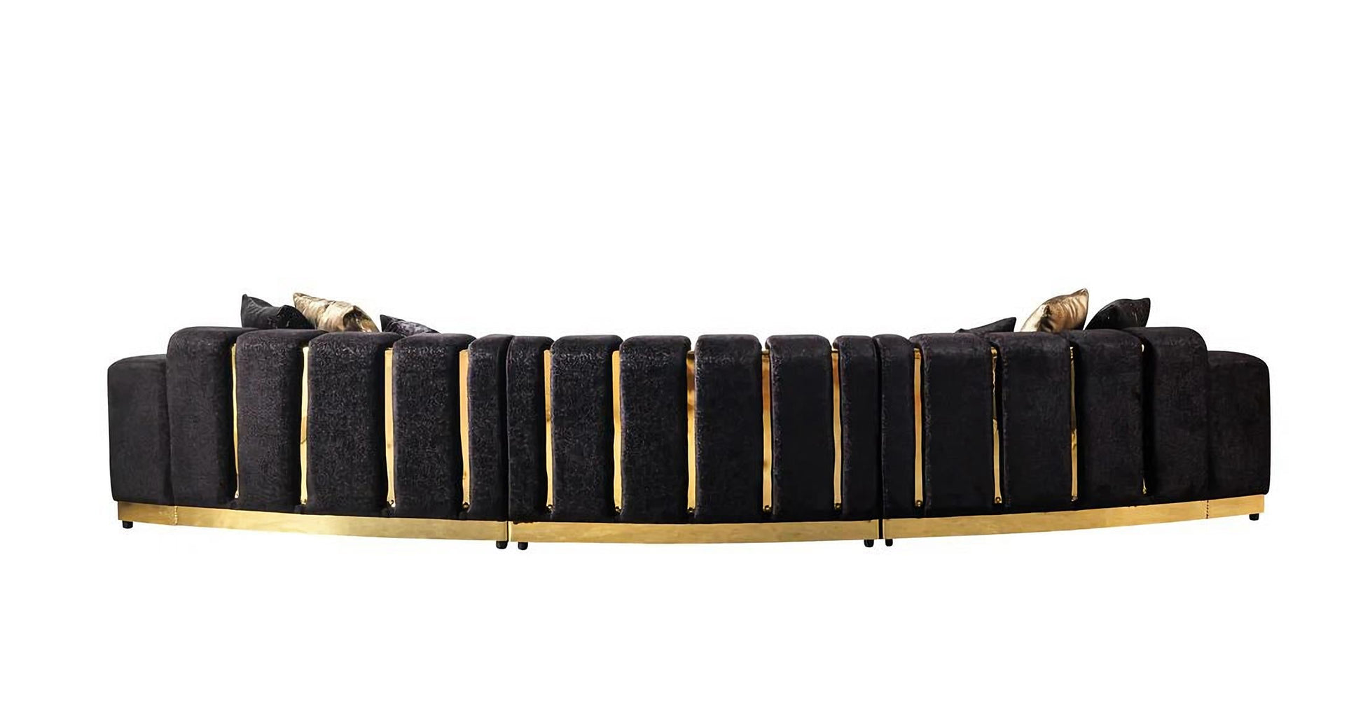 Michelle Velvet 3-Piece Curved 165" Sectional