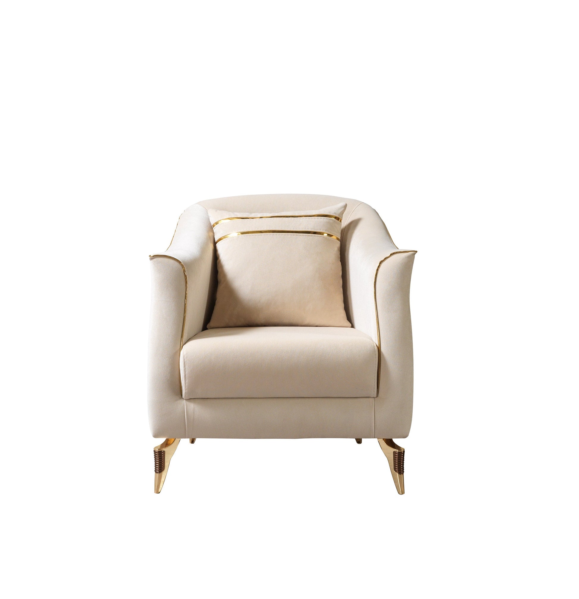 Belinda Ivory Velvet Chair