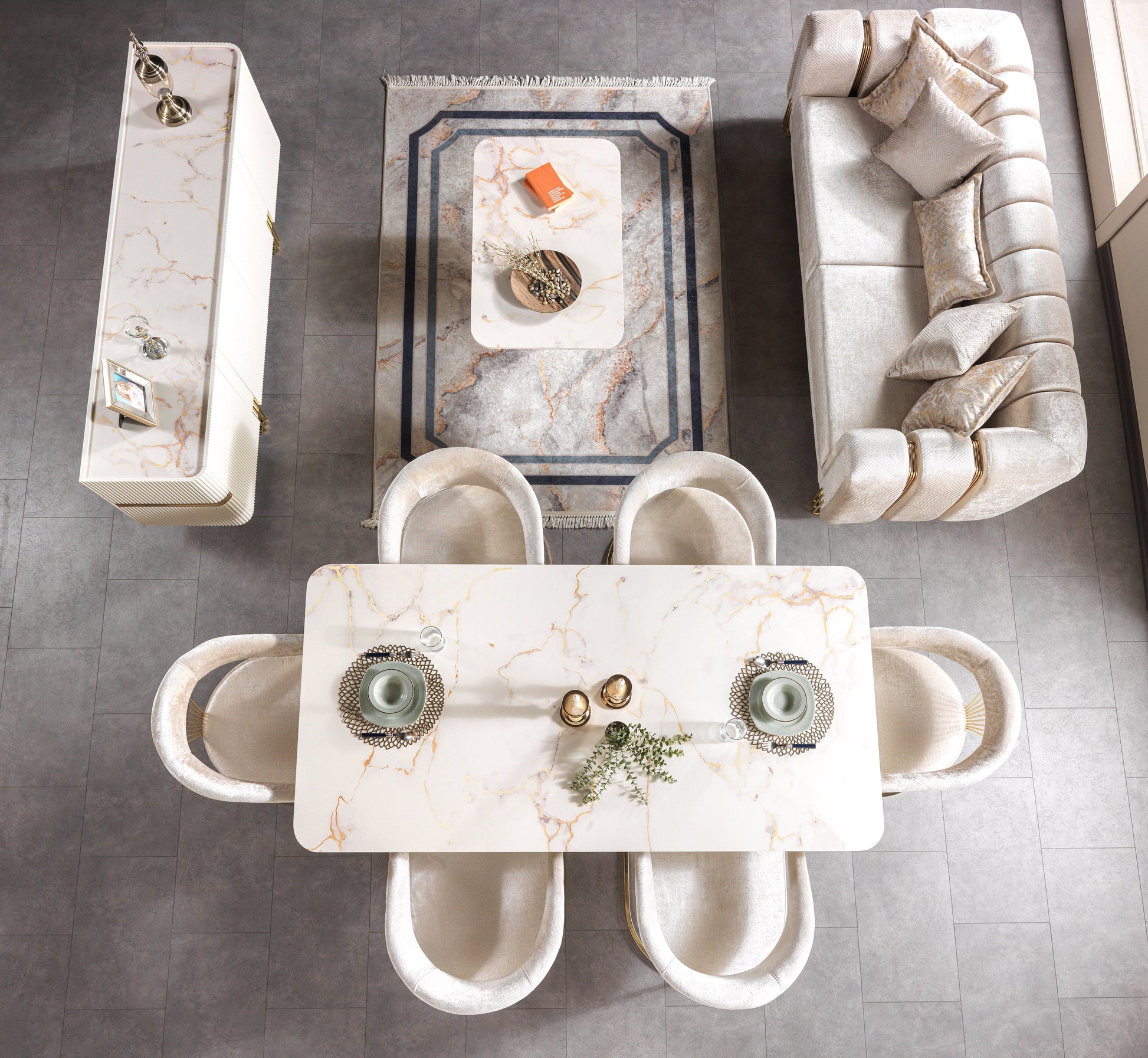 Santana Ivory 7-Piece Dining Set