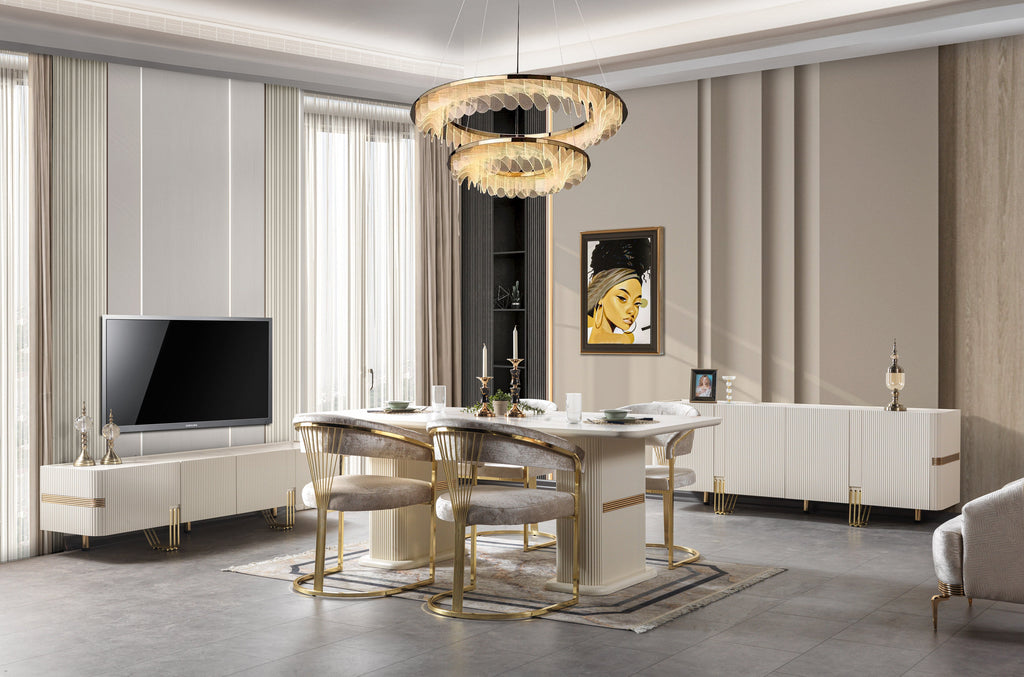 Santana Ivory Tv Stand