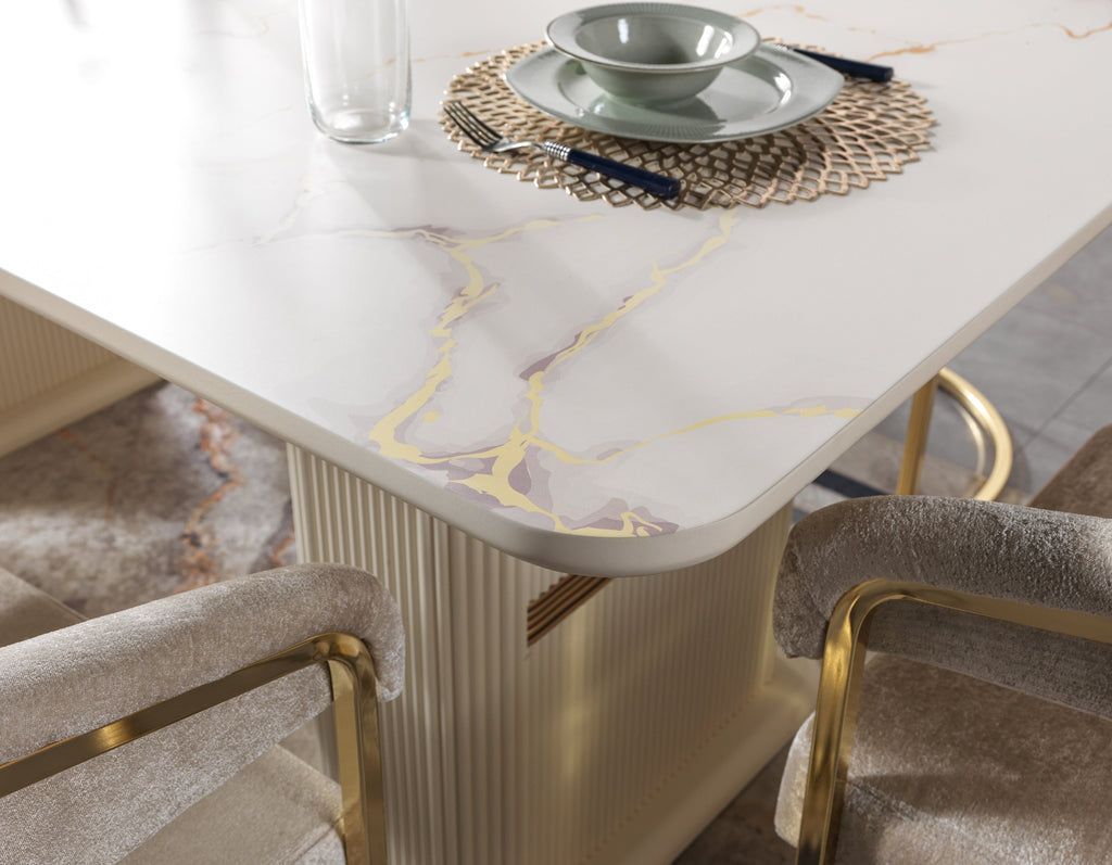 Santana Ivory 7-Piece Dining Set