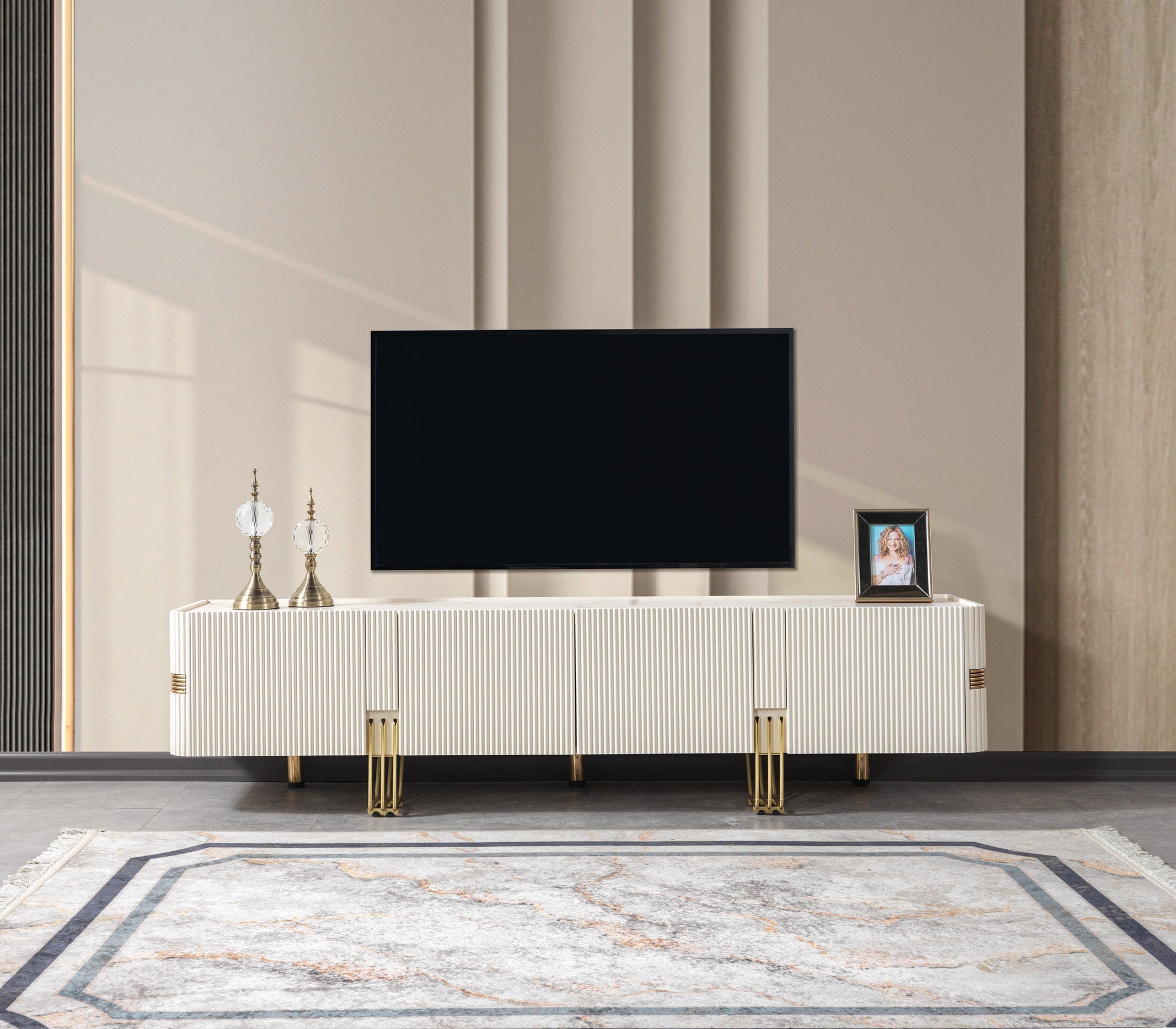 Santana Ivory Tv Stand