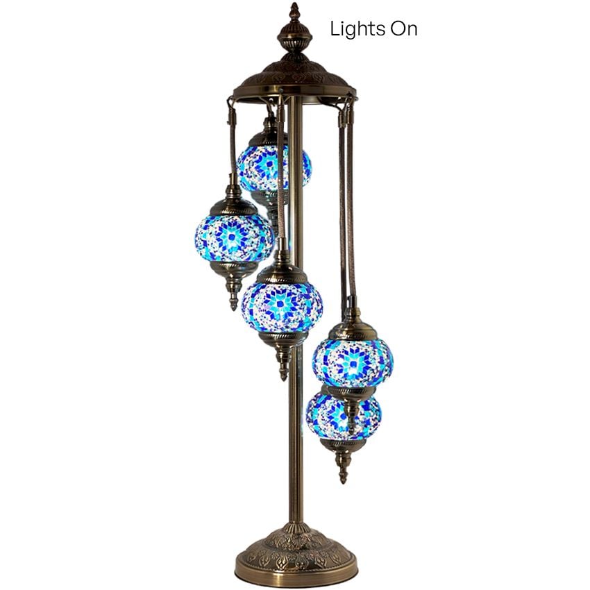 Oceanic Dreams Turkish Lamps with 5 Globes