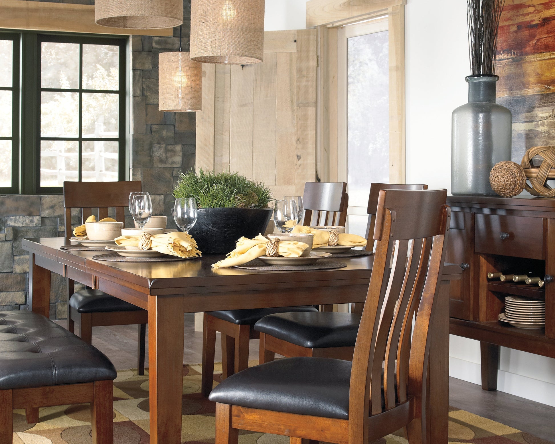 Ralene Medium Brown Dining Extension Table