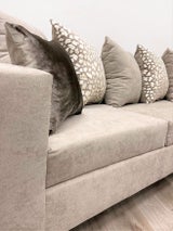 Chic Hollywood Sectional Sofa | Beige LAF Sofa & RAF Chaise for Stylish Living Spaces