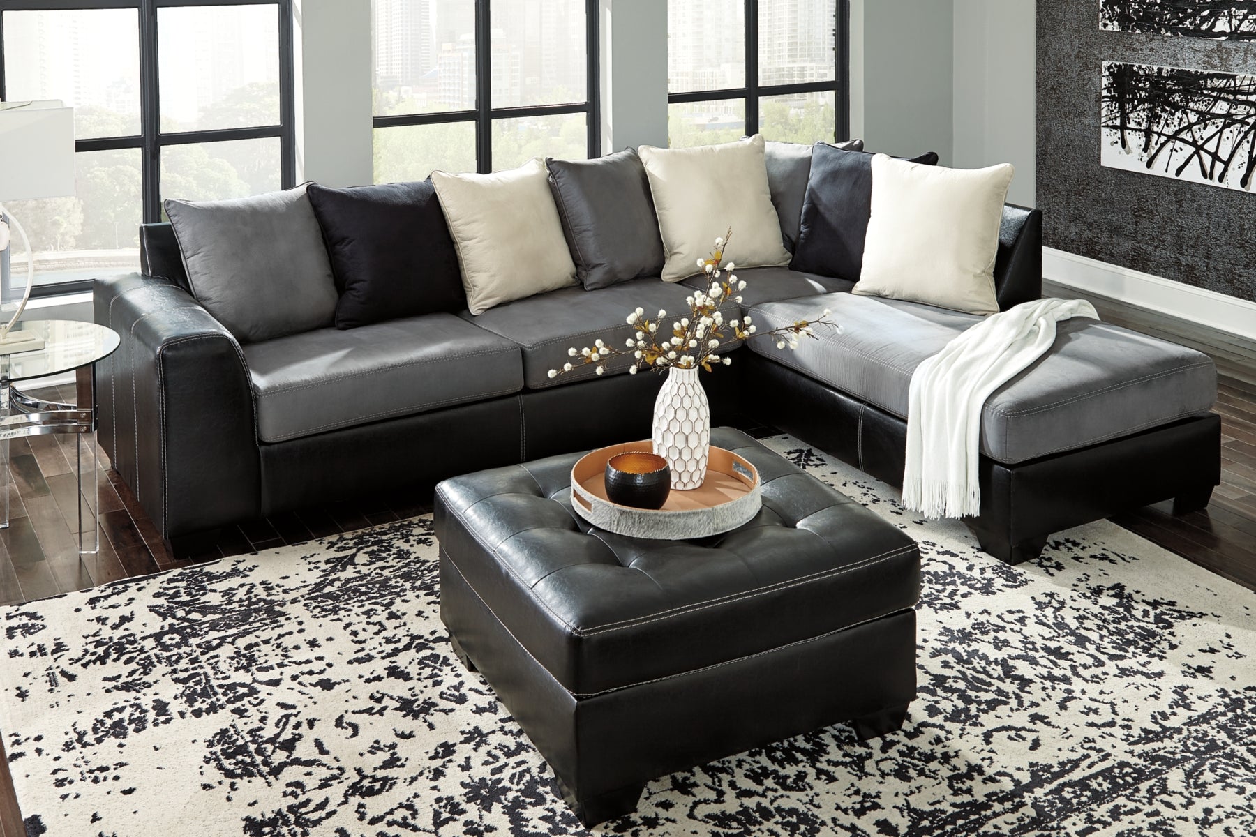 [SPECIAL] Jacurso Charcoal Oversized Ottoman