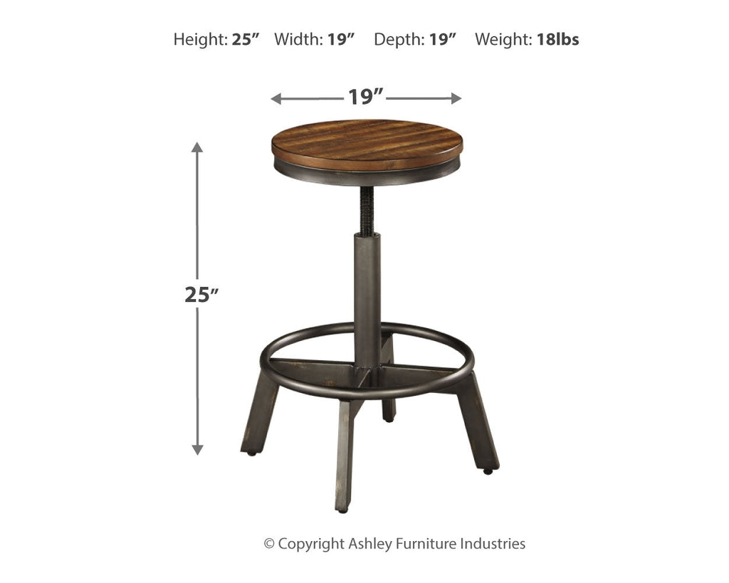 Torjin 2-Piece Bar Stool in Brown/Gray