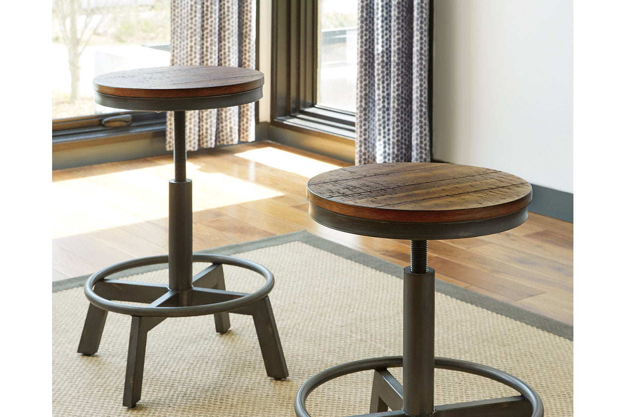 Torjin Brown/Gray Counter Height Stool, Set of 2